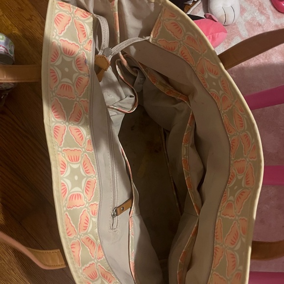 Luxury large vintage petunia pickle, bottom, luxury diaper bag - Picture 3 of 3